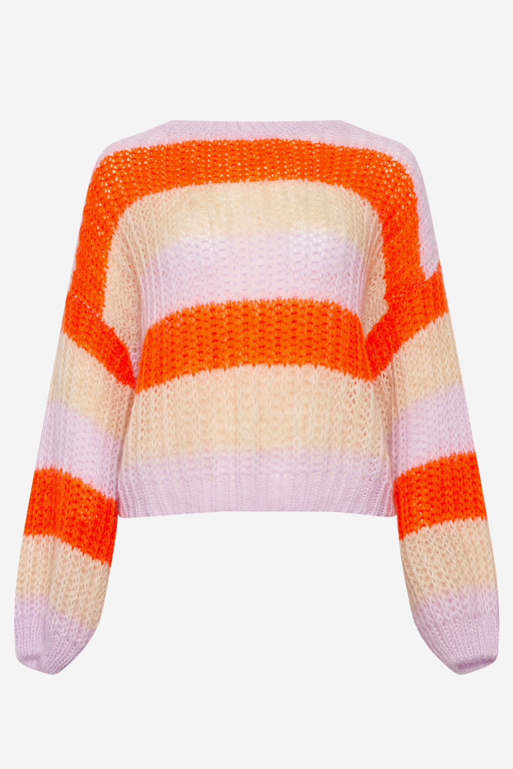 Noellas Cecilia Aischa Orange Stripe. Køb Striktrøjer hos www.noellafashion.dk