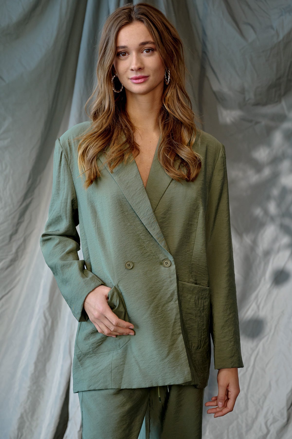 Paola Oversize Blazer Army