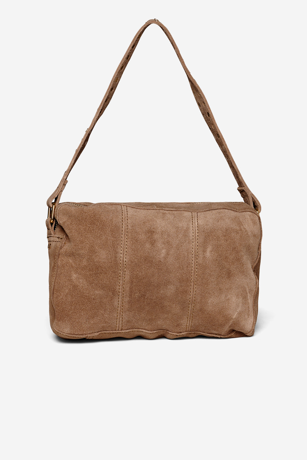 Celina Bag Real Suede W. Gold Taupe