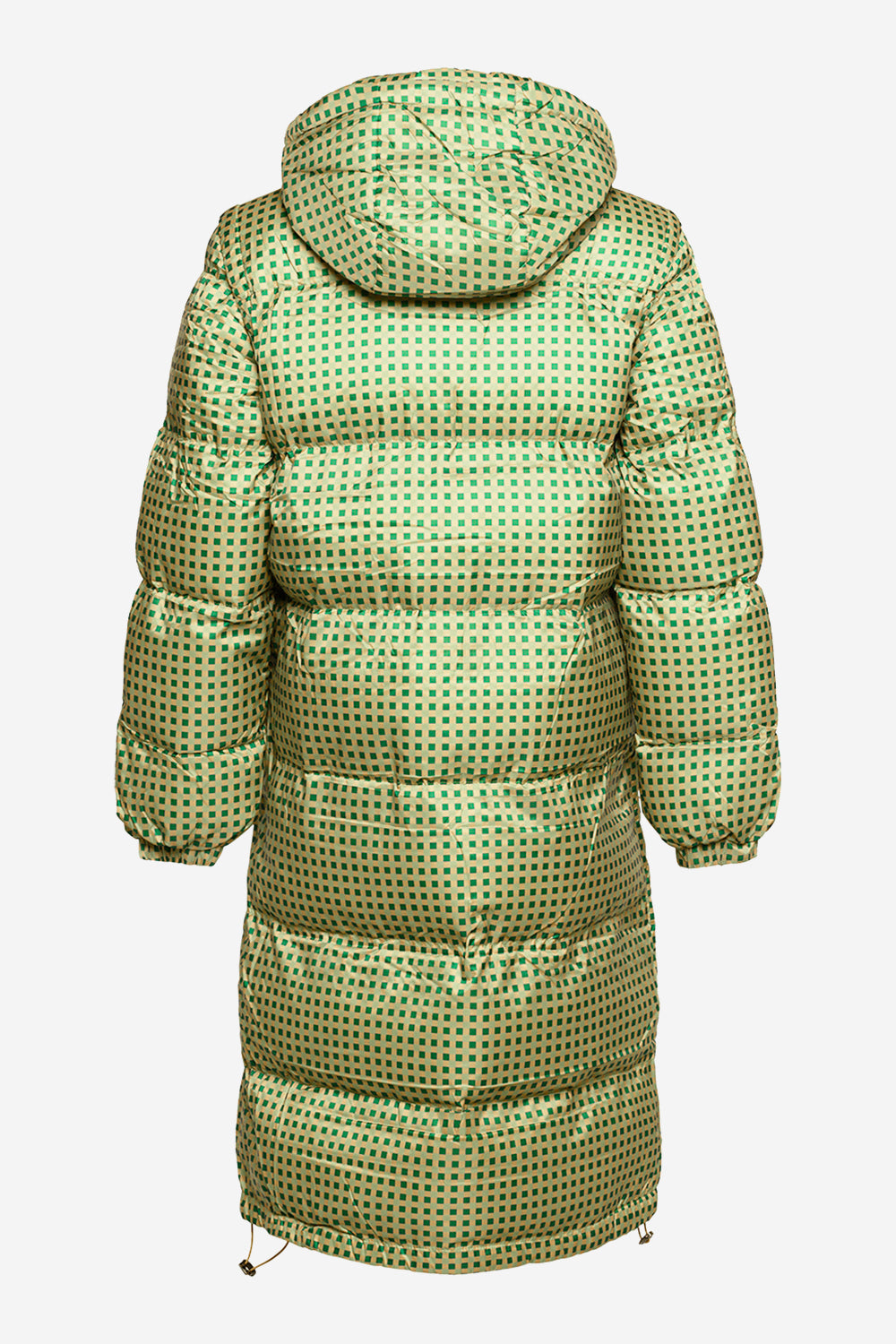 Eliza Puffer Coat Green/lime Checks