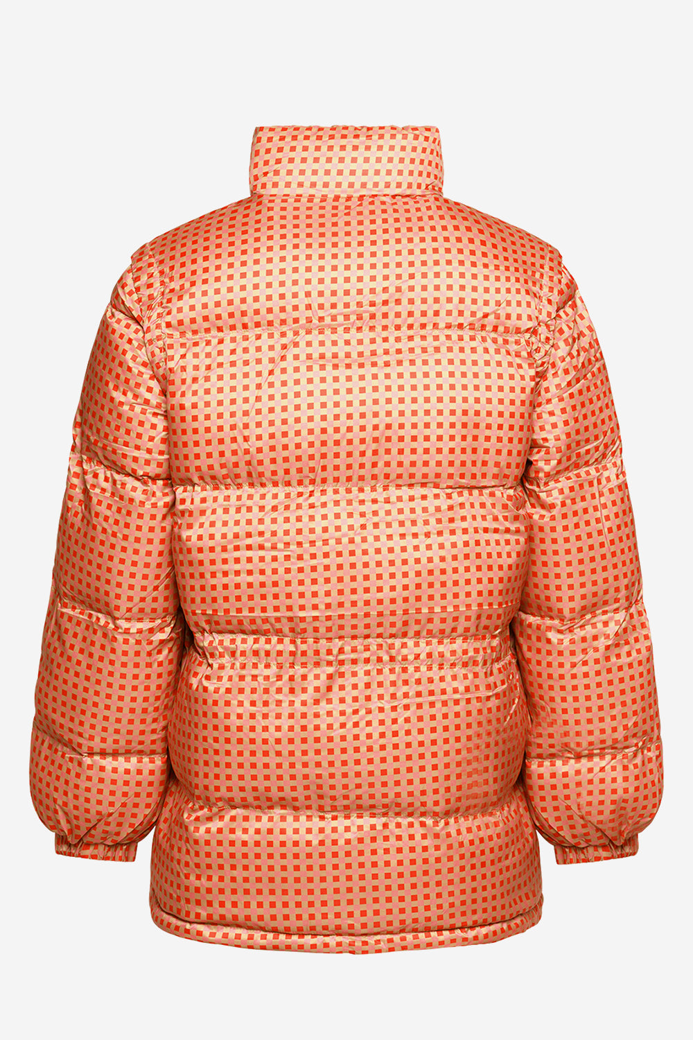 Emilia Puffer Jacket Pink/red Checks