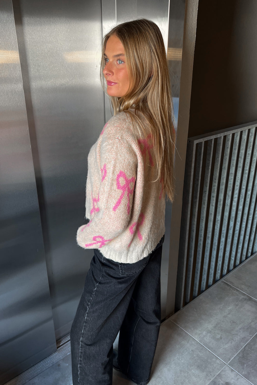 Lena Knit Pink Beige Combo