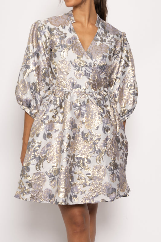 Aya Wrap Dress Lilac Mix
