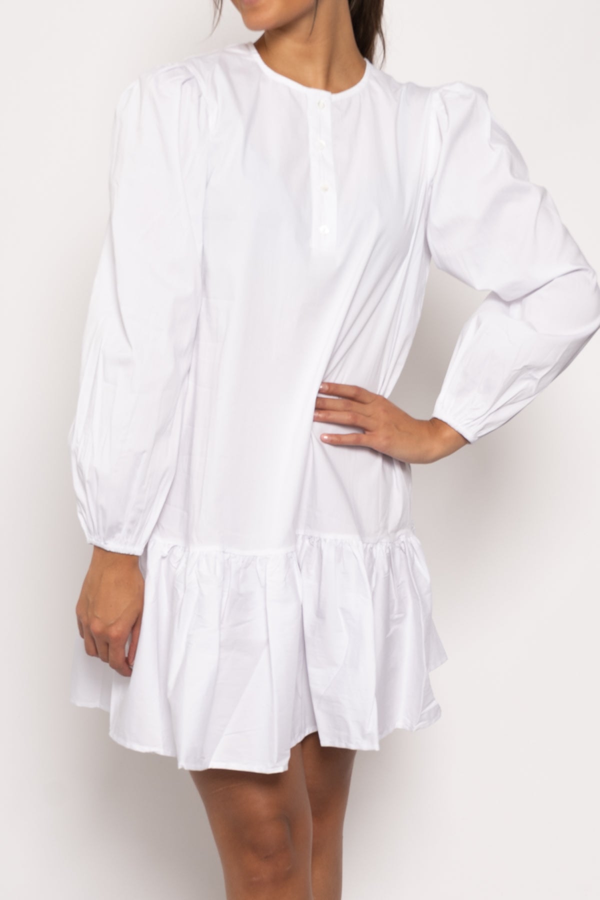 Taven Dress Poplin White