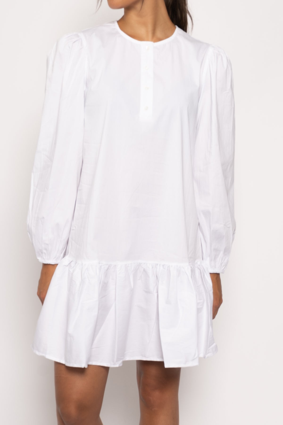 Taven Dress Poplin White