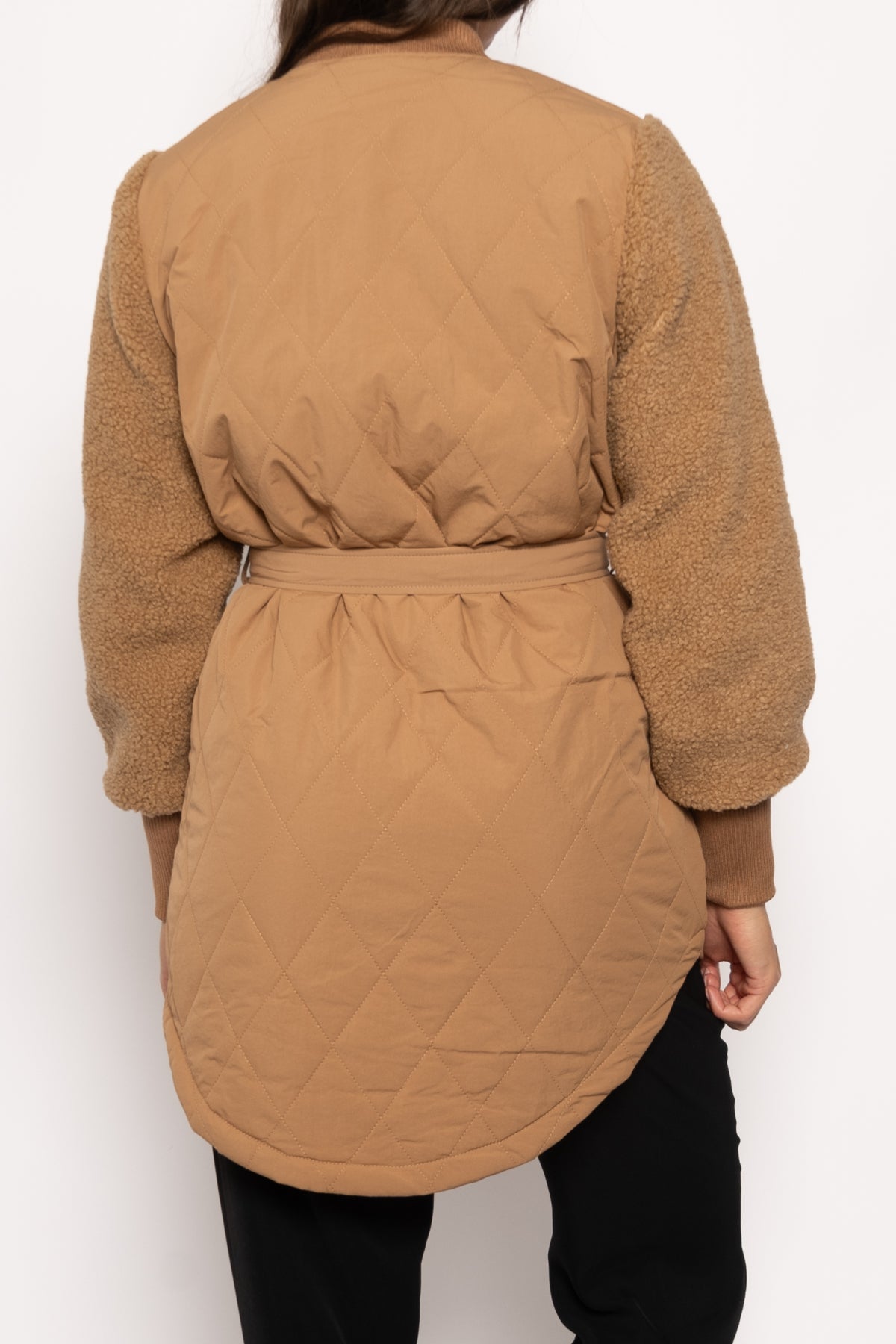 Esme Pile Jacket Solid Camel