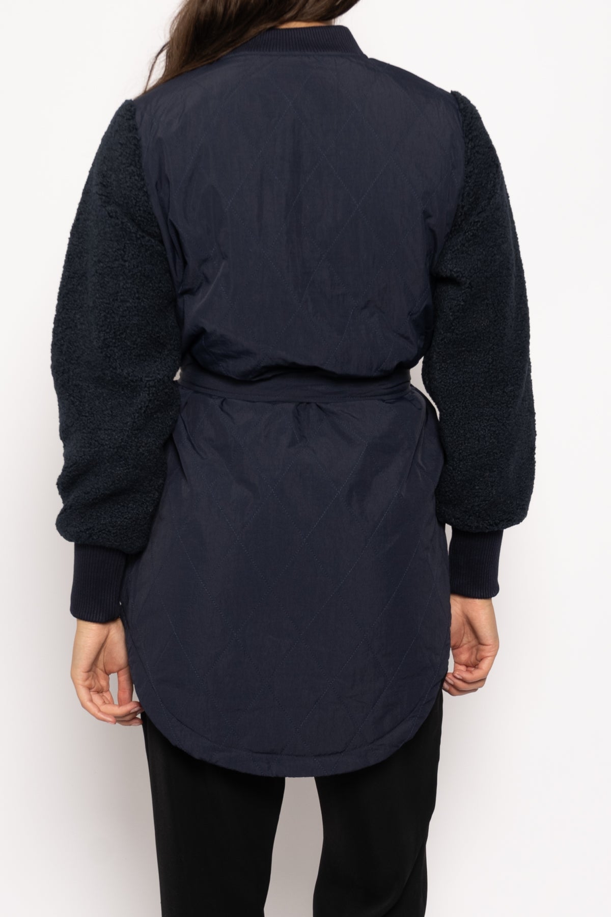 Esme Pile Jacket Solid Navy