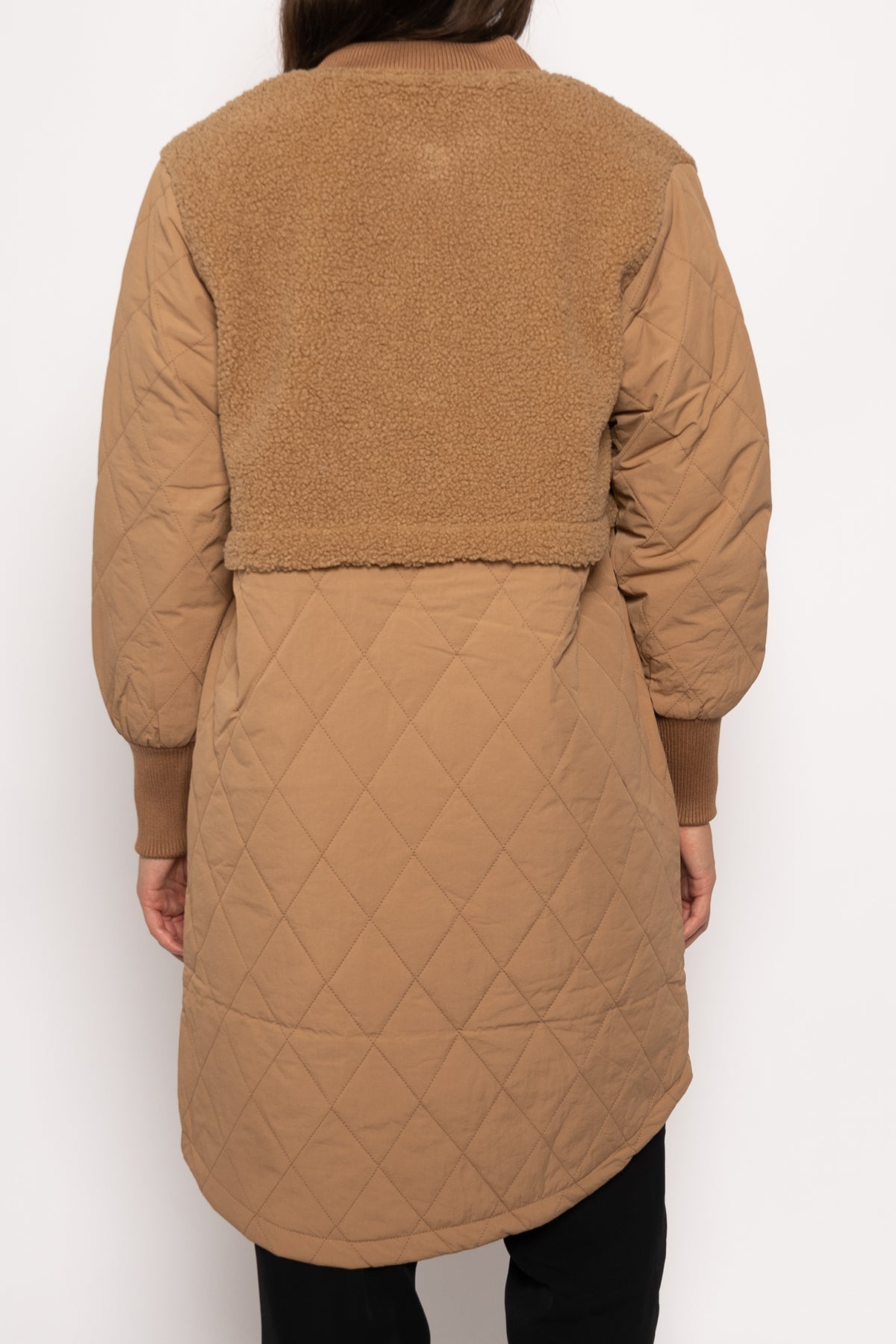 Etta Pile Coat Solid Camel