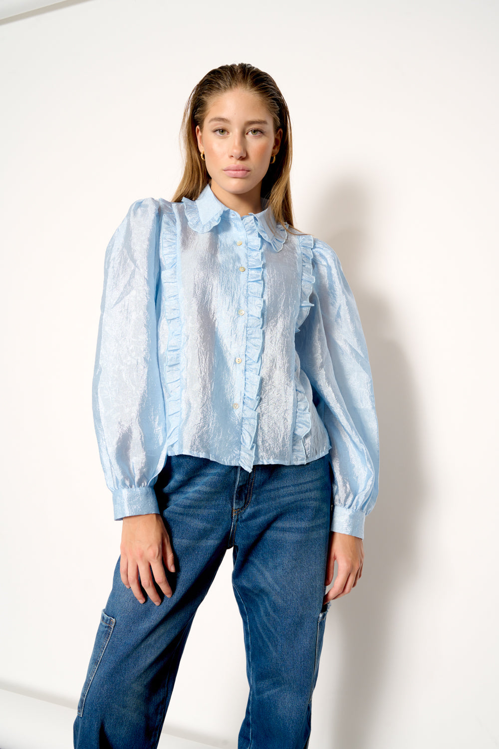 Noellas Amirah Light Blue. Køb Skjorter hos www.noellafashion.dk