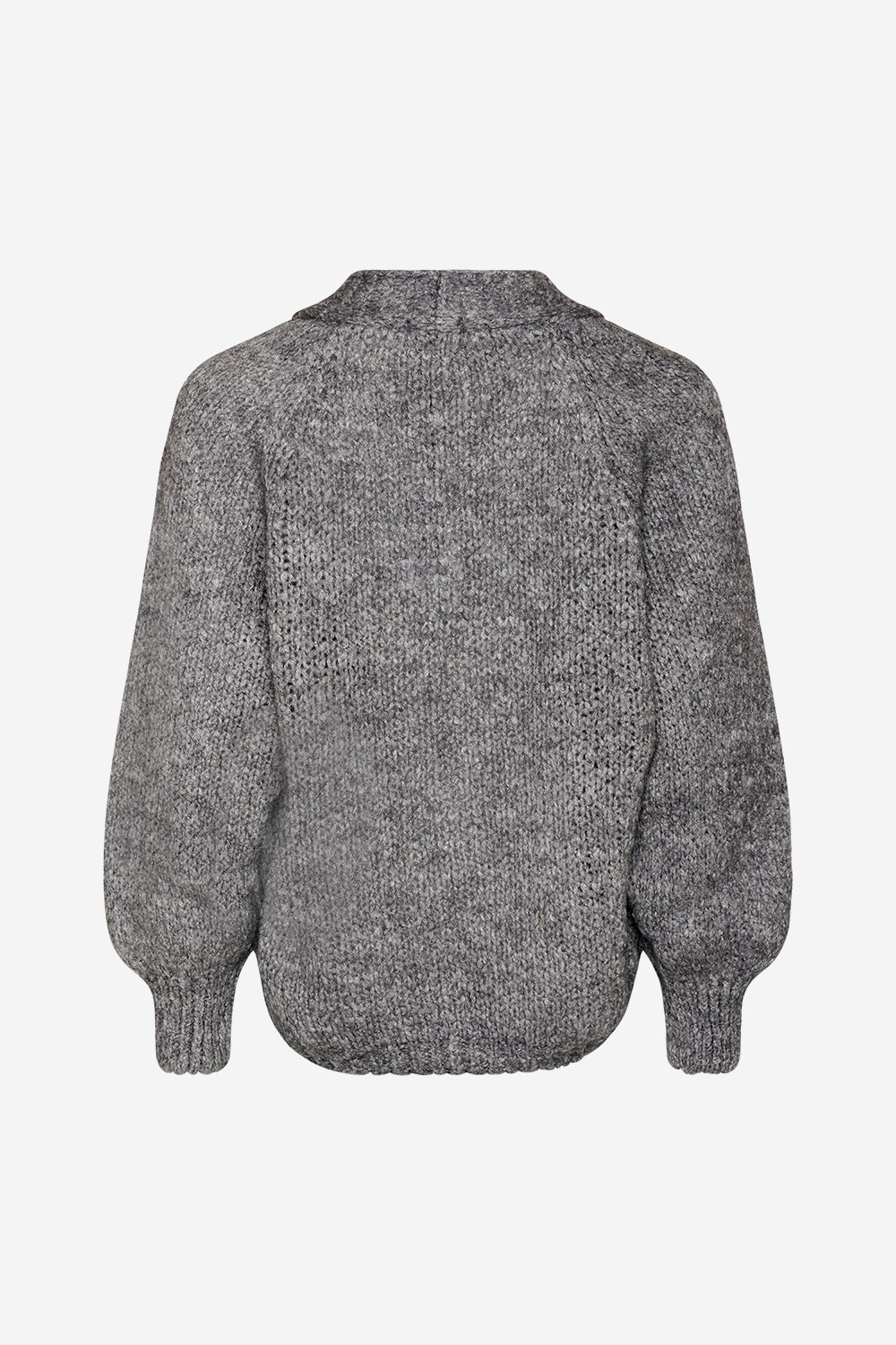 Fora Knit Cardigan Dark Grey Melange