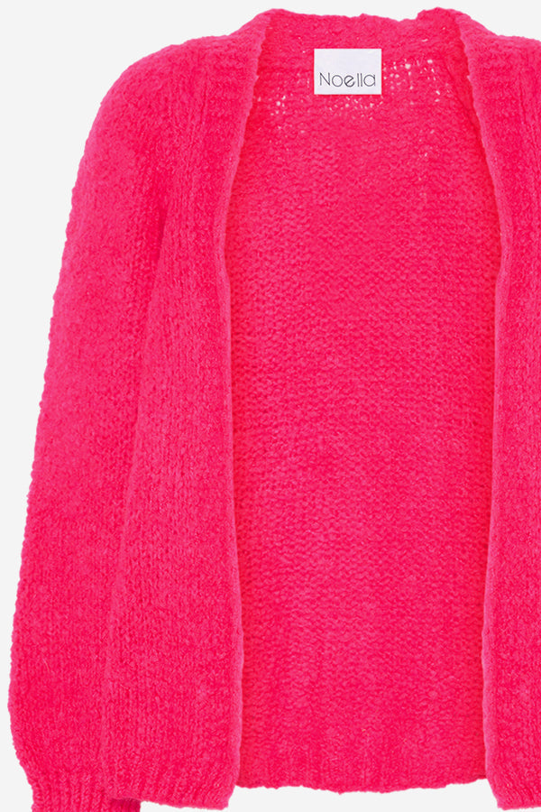 Fora Knit Cardigan Neon Pink