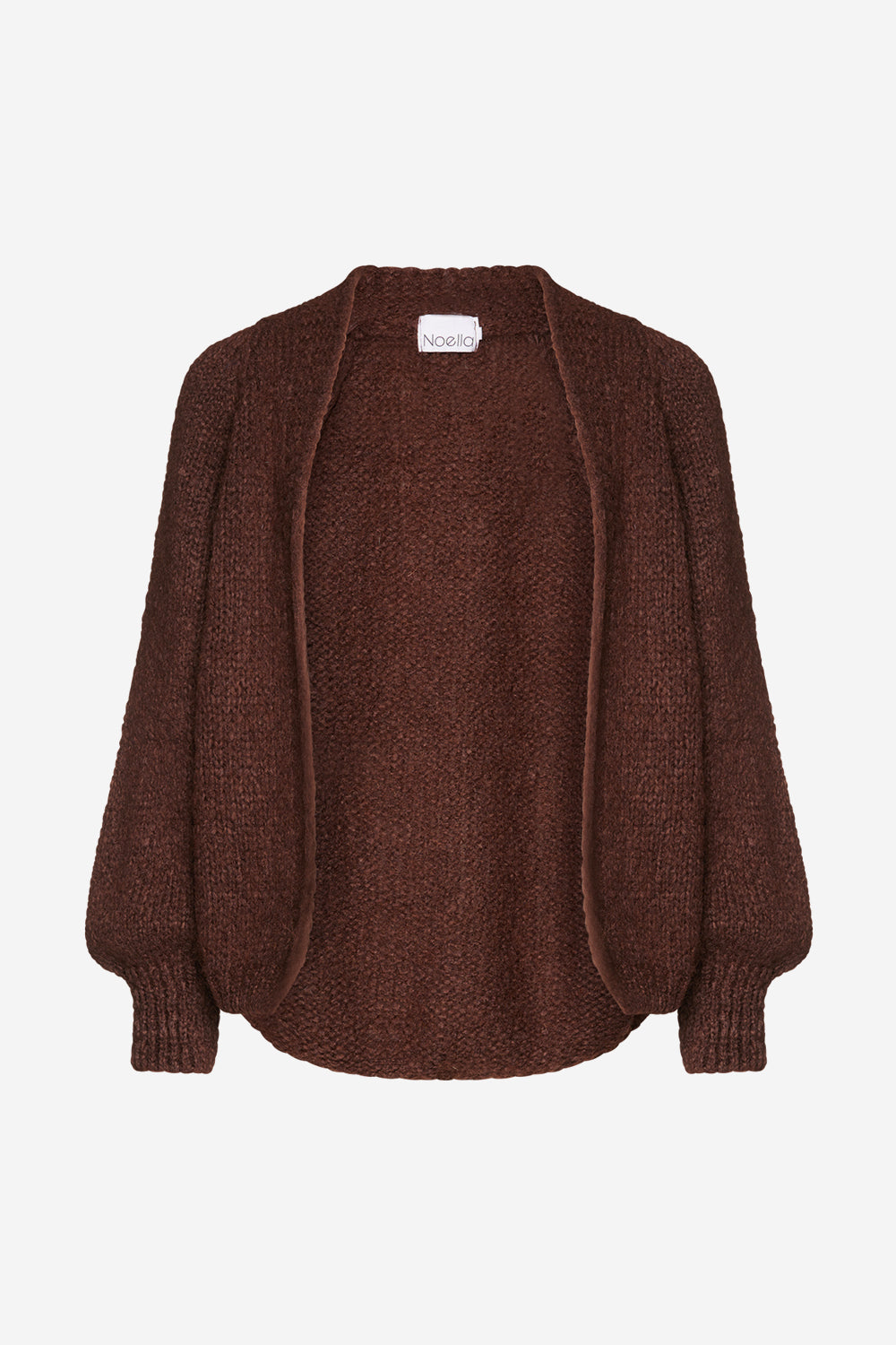 Noellas Fora Knit Cardigan Dark Brown. Køb Cardigans hos www.noellafashion.dk