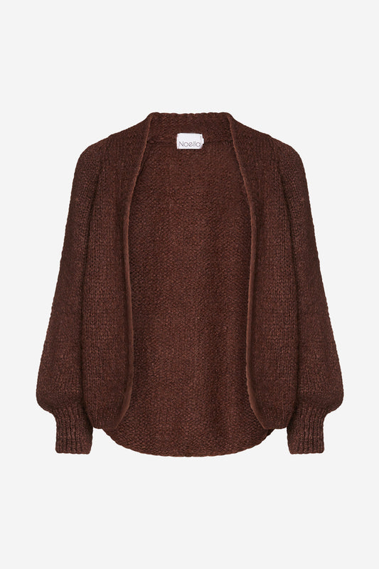 Noellas Fora Knit Cardigan Dark Brown. Køb Cardigans hos www.noellafashion.dk