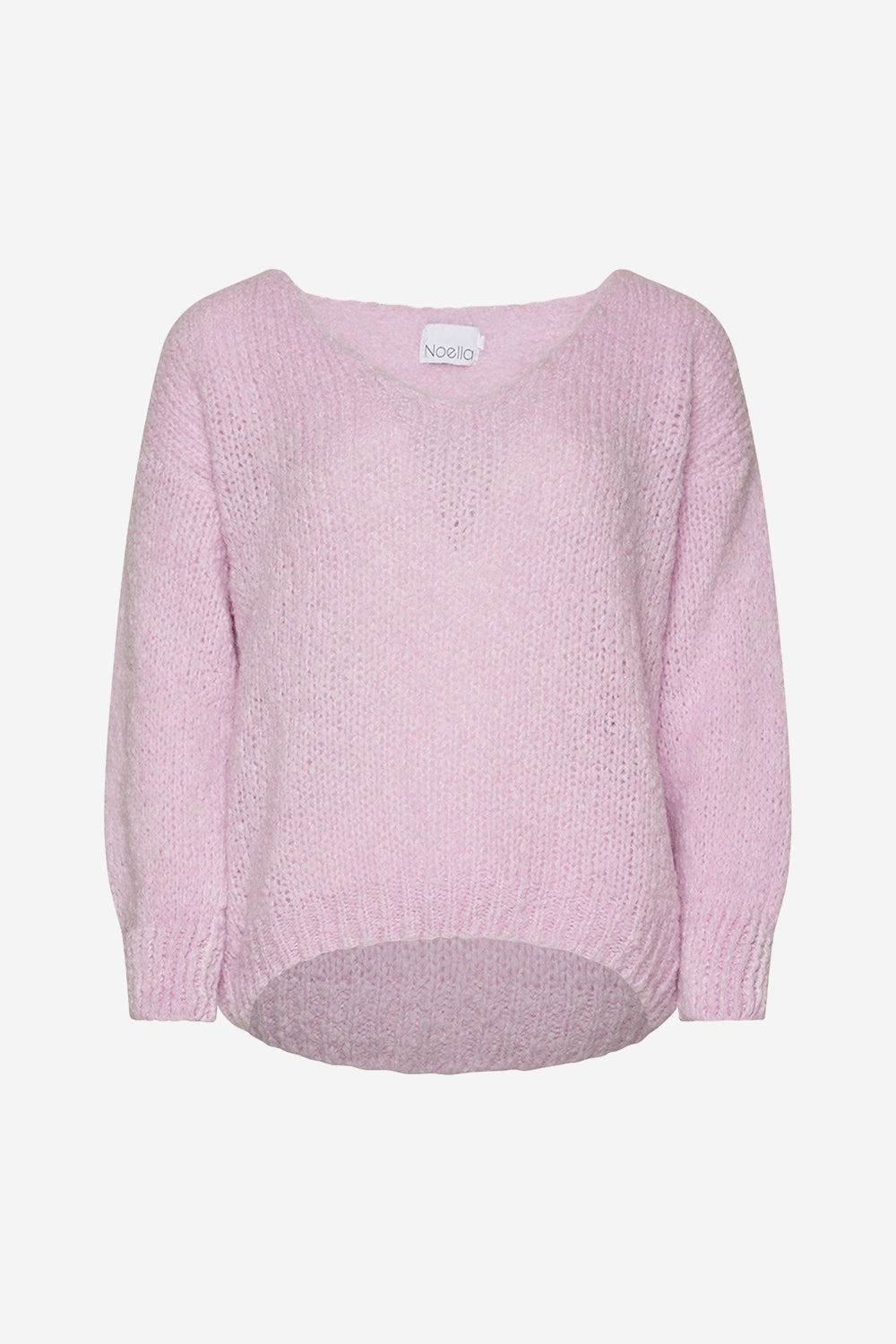 Noellas Fora Knit V-neck Sweater Dusty Pink. Køb Striktrøjer hos www.noellafashion.dk