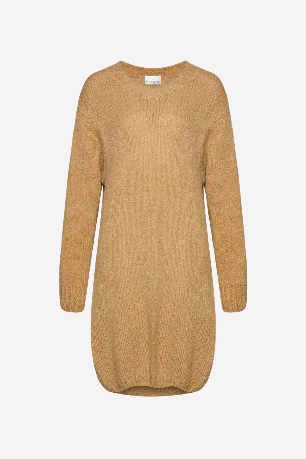 Noellas Fora V Dress Nature Brown. Køb Kjoler hos www.noellafashion.dk