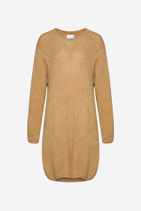 Noellas Fora V Dress Nature Brown. Køb Kjoler hos www.noellafashion.dk