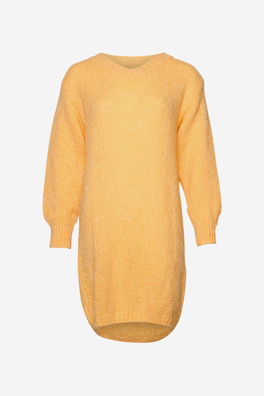 Noellas Fora V Dress Yellow Melange. Køb Kjoler hos www.noellafashion.dk