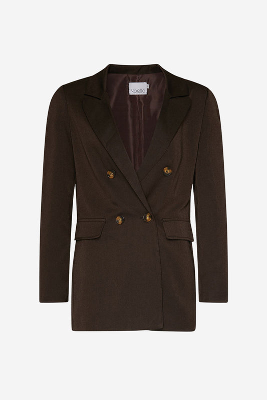 Noellas Forte Blazer Dark Brown. Køb Blazer hos www.noellafashion.dk