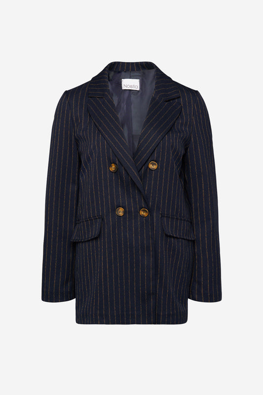 Noellas Forte Blazer Navy/camel Pinstripe. Køb Blazer hos www.noellafashion.dk