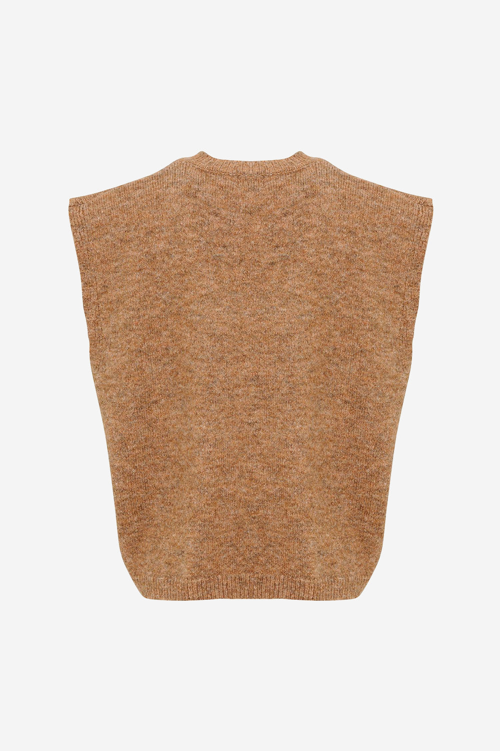 Frenchie Knit Vest Camel Melange