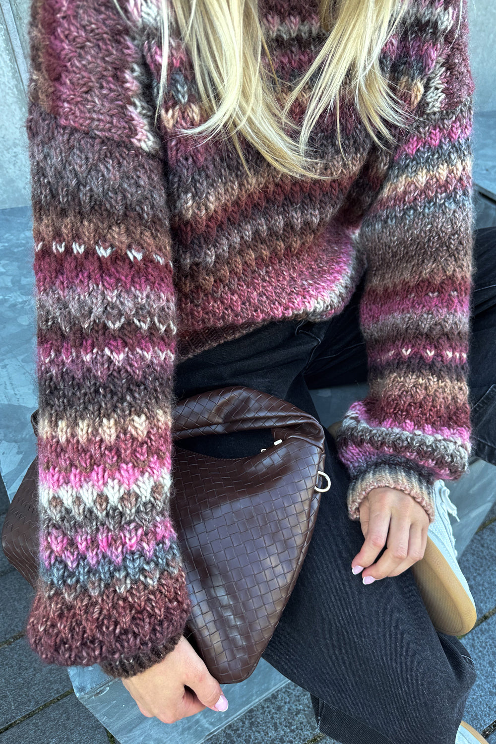 Gio Knit Sweater Rust Mix