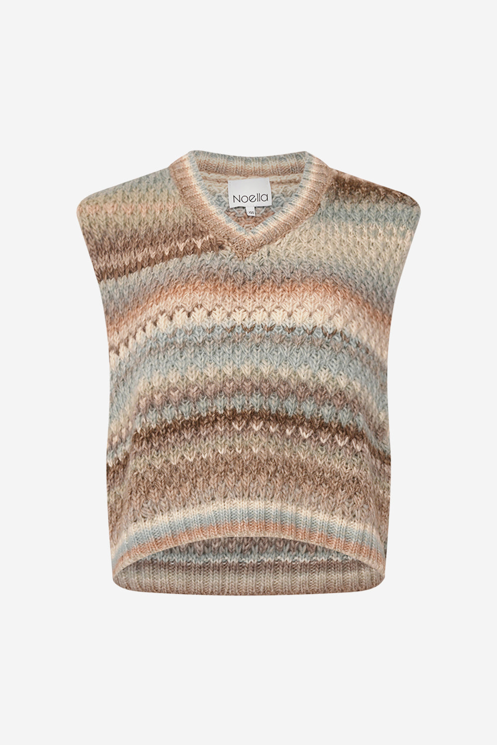 Noellas Gio Knit Vest Beige Mix. Køb Veste hos www.noellafashion.dk