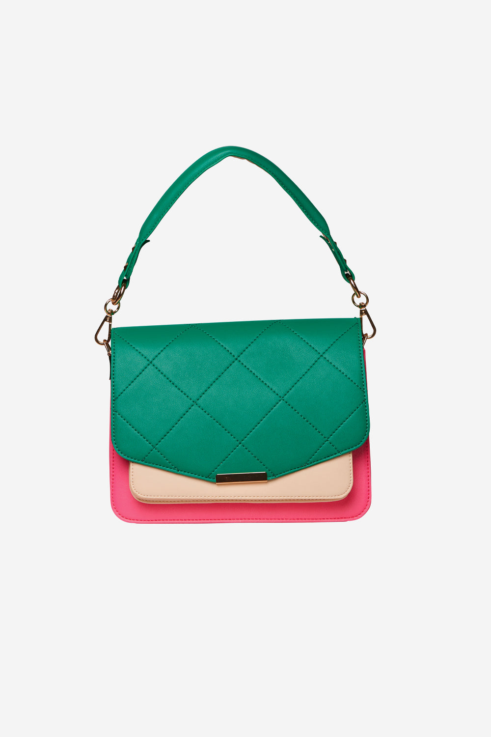 Blanca Multi Compartment Bag Green/Pink/Nude