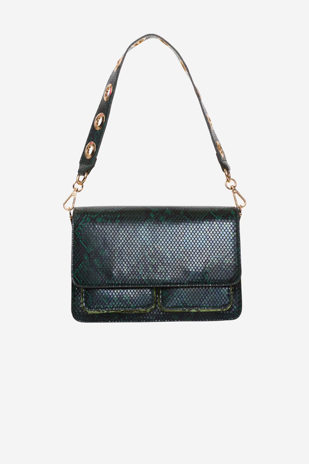 Isla Compartment Bag Green Snake