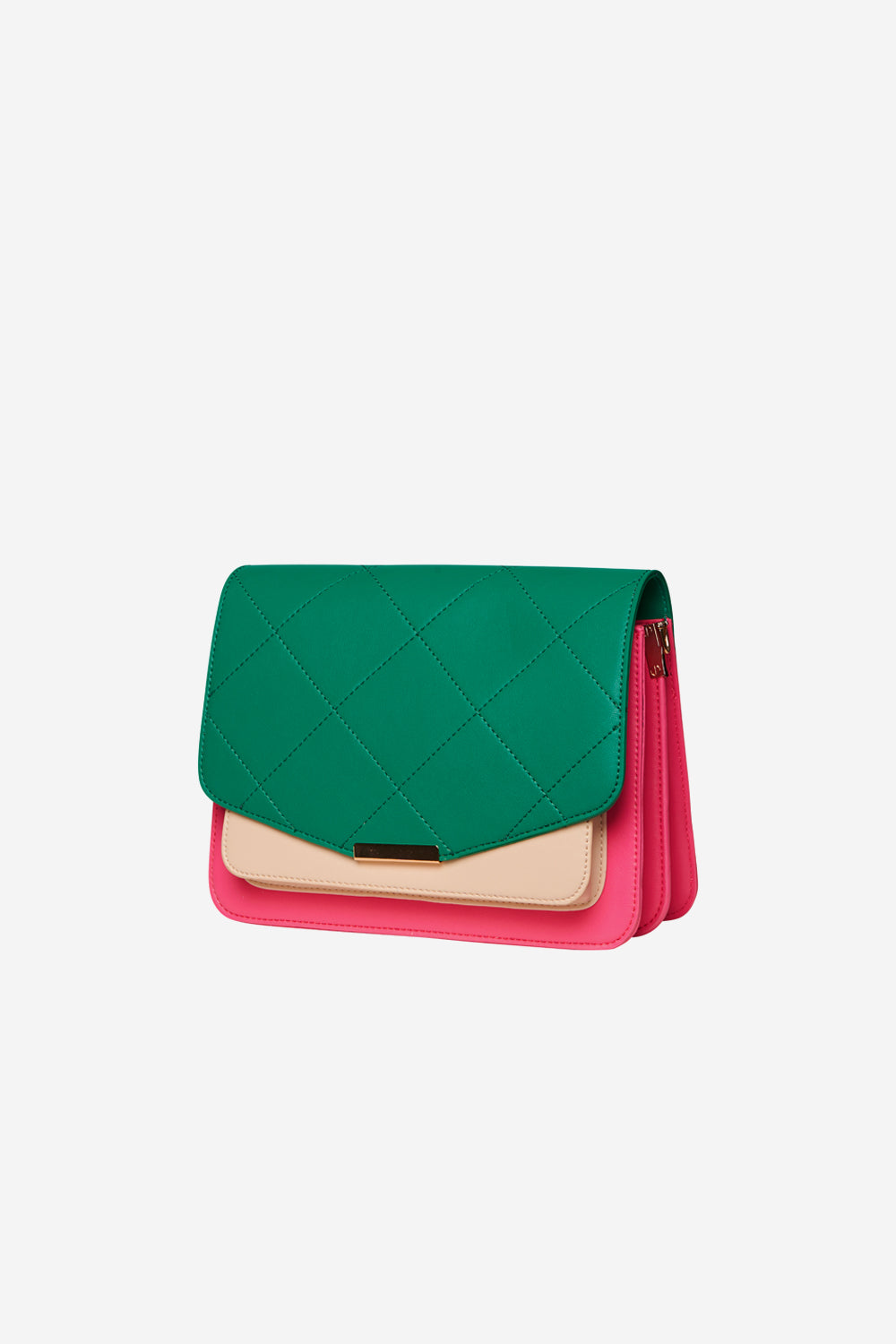 Blanca Multi Compartment Bag Green/Pink/Nude