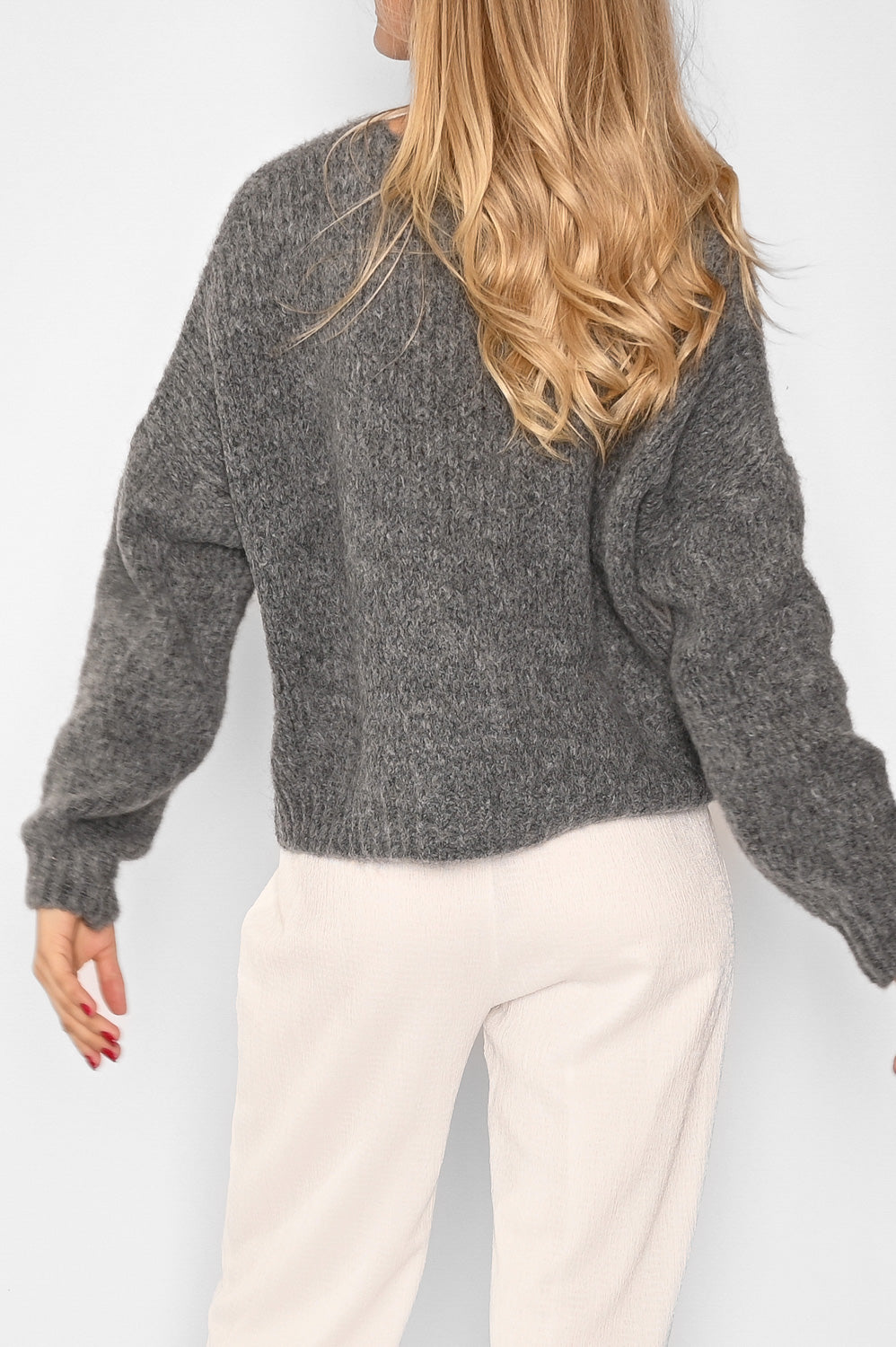 Ella Knit Cardigan Grey