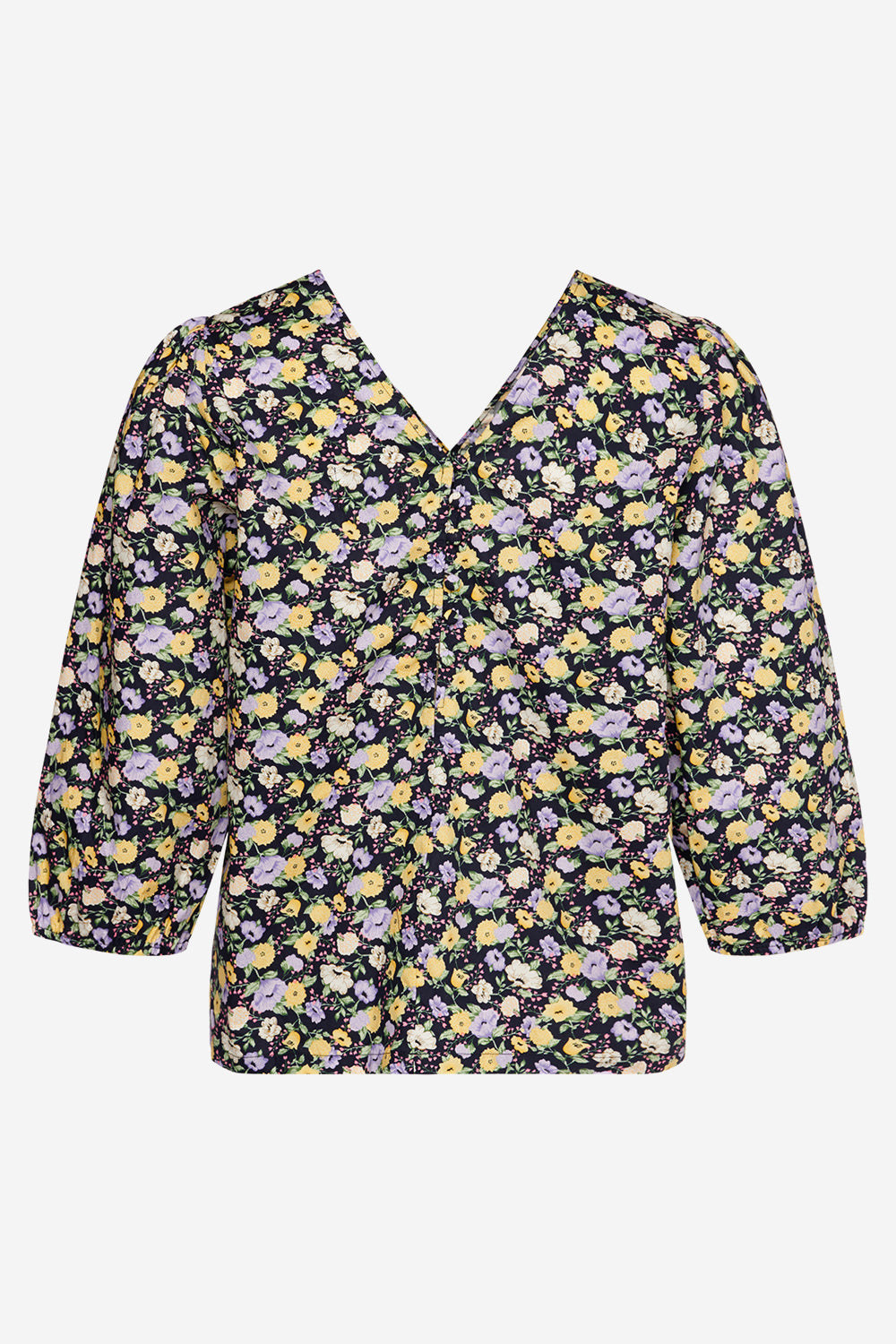 Harmony Blouse Cotton Big Lilac Flower