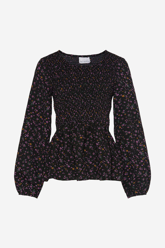 Hazel Blouse Lilac/orange Mix
