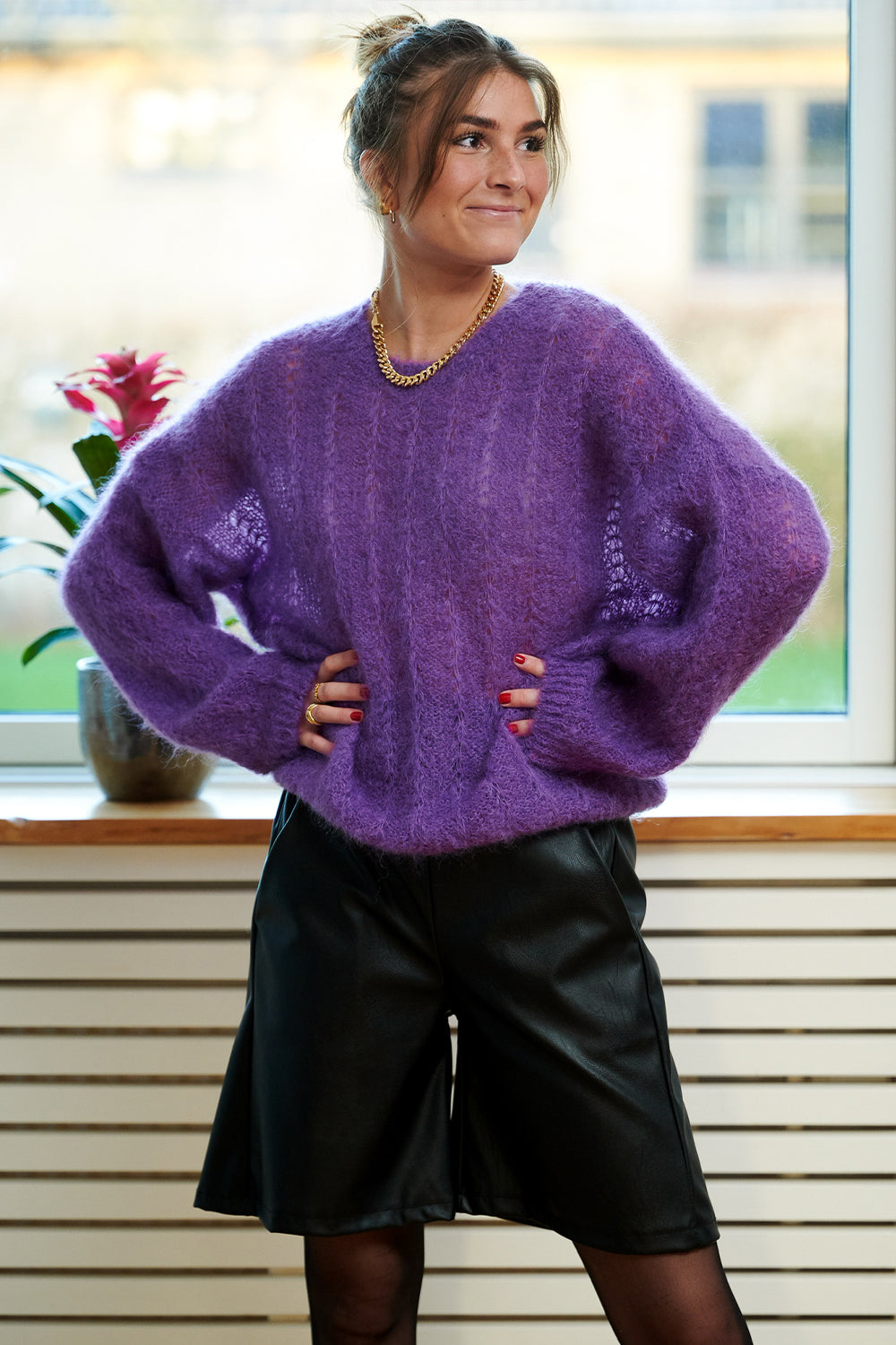 Hazel Knit Lilac