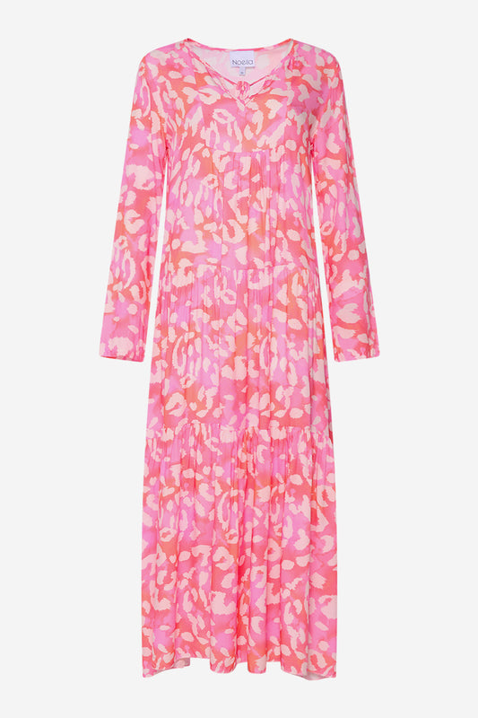 Imogene Long Dress Pink Mix