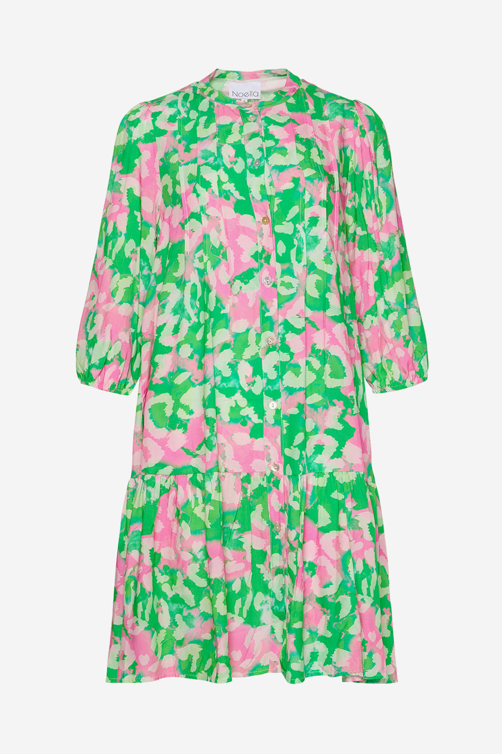 Imogene sh. Dress Green/pink