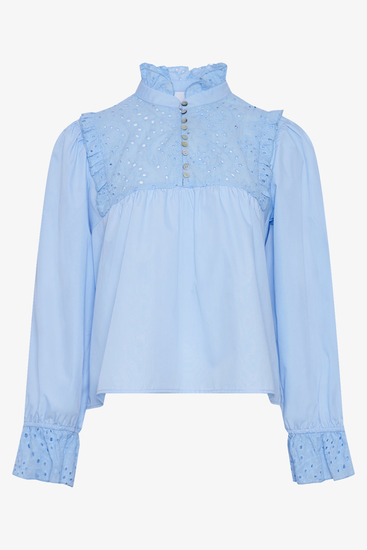 Noellas Jaelynn Blouse Light Blue. Køb Bluser hos www.noellafashion.dk