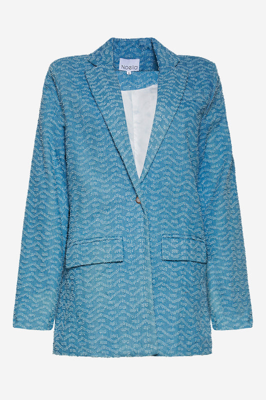 Noellas Jasmine Loose Blazer Denim. Køb Blazer hos www.noellafashion.dk