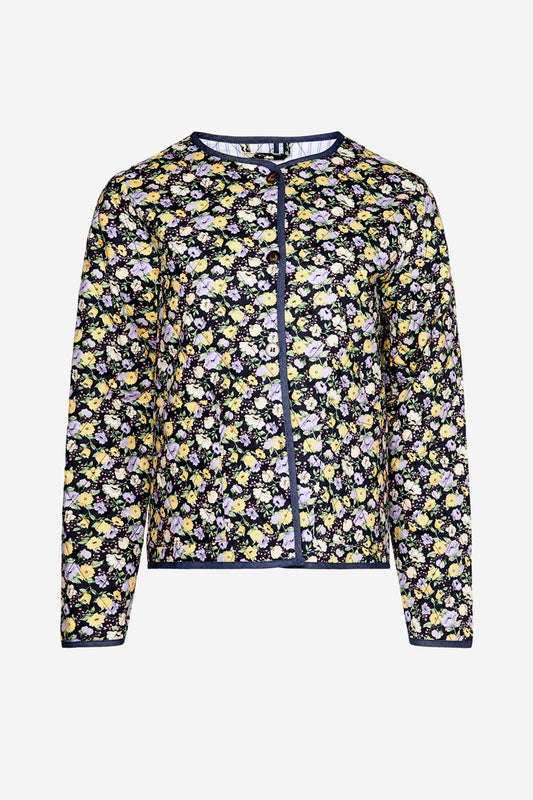 Jana Quilt Jacket Big Lilac Flower