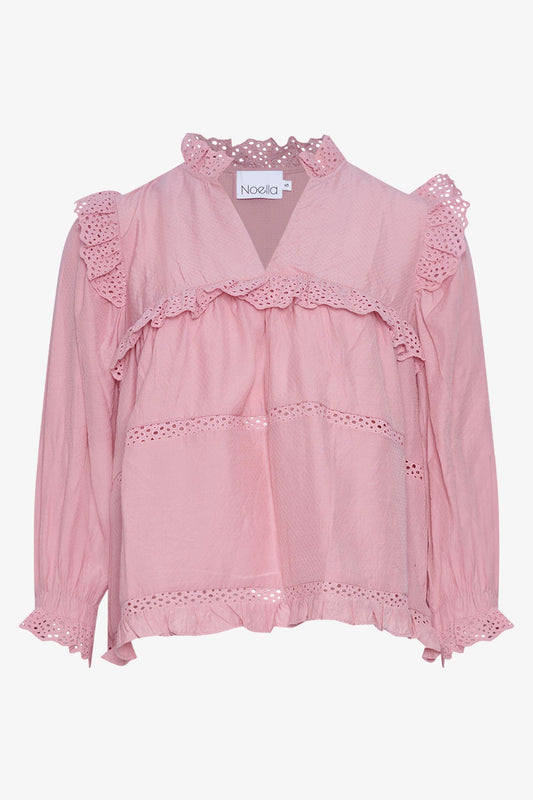 Noellas Jana Blouse Vintage Rose. Køb Bluser hos www.noellafashion.dk