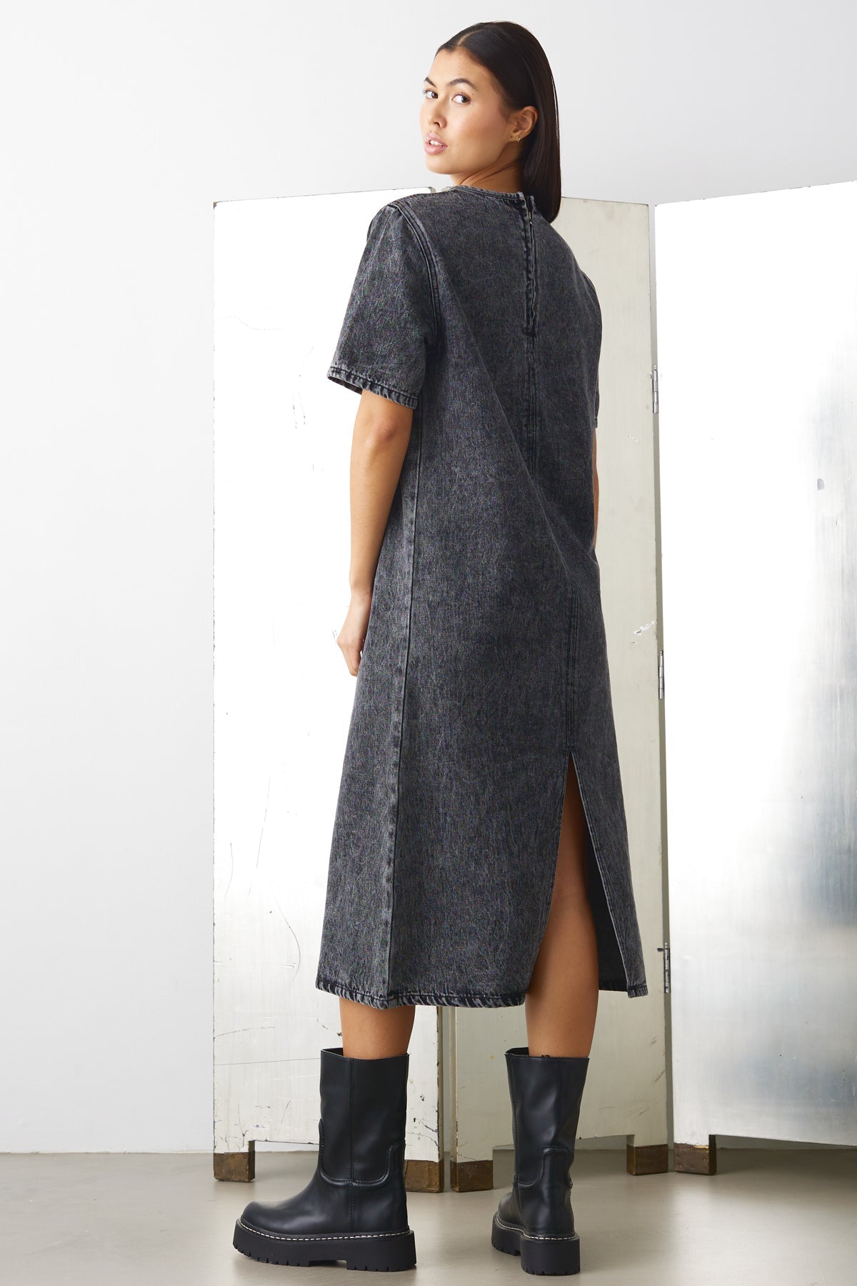 Jannah Dress Grey 90s Wash
