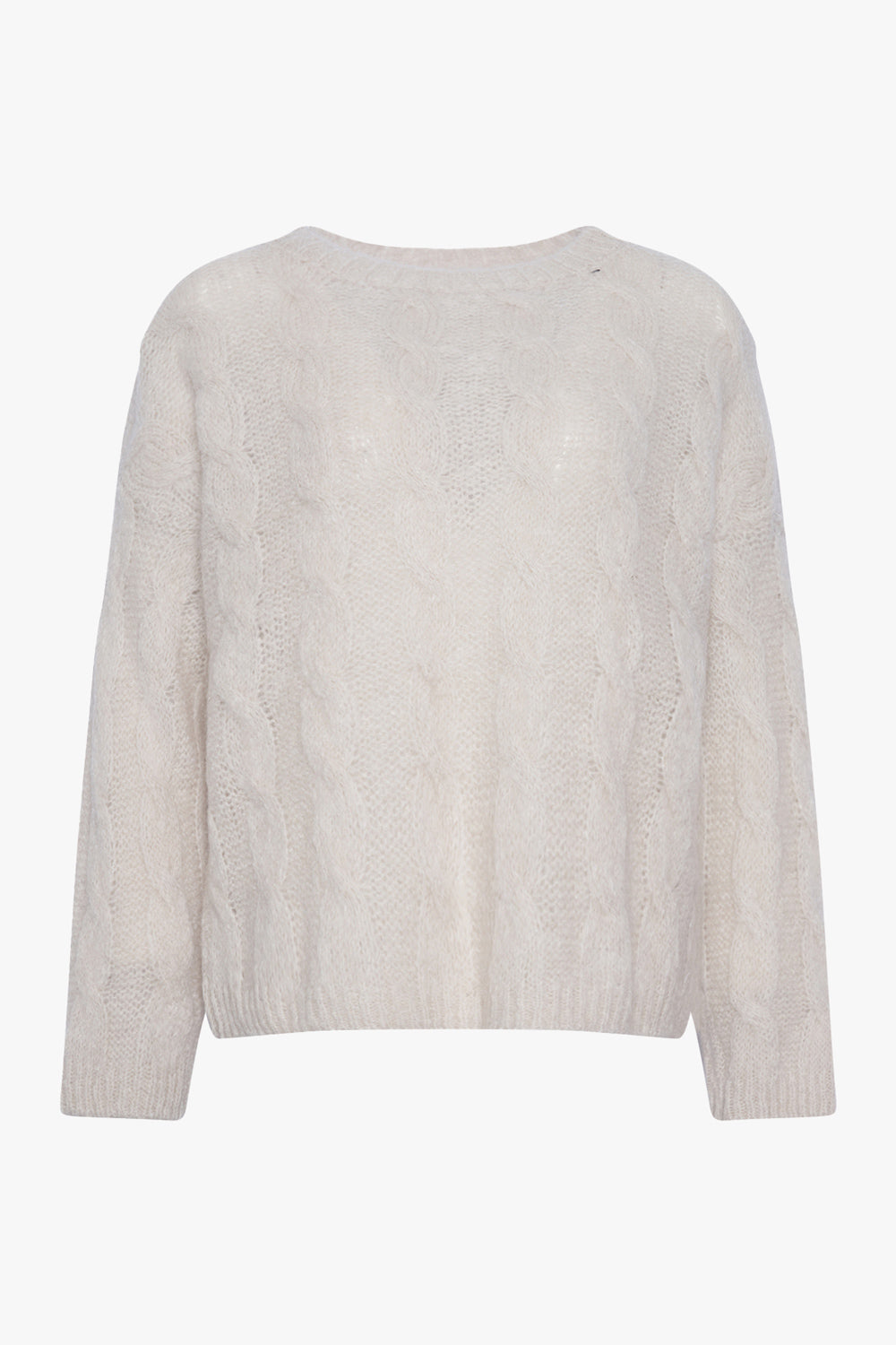 Noellas Jazlyn Knit Oatmeal. Køb Striktrøjer hos www.noellafashion.dk