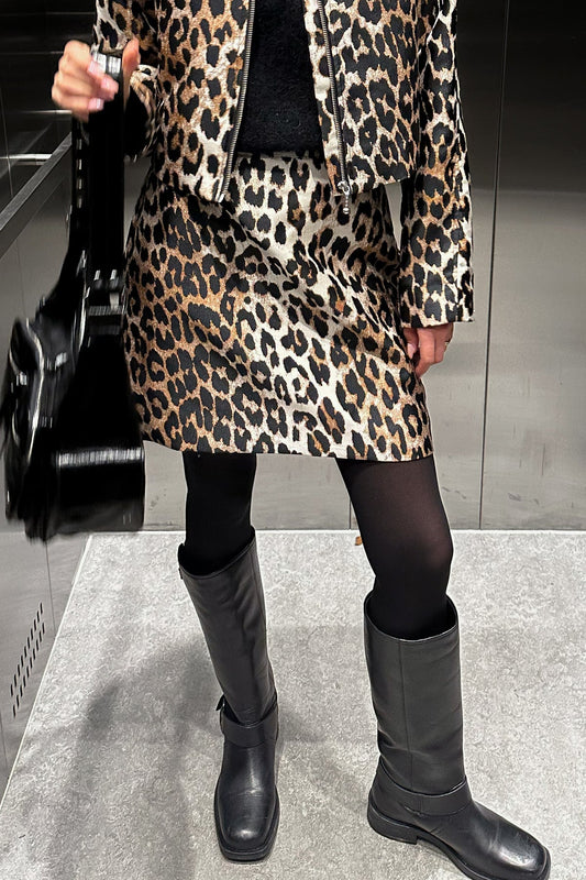 Noellas Jewel Skirt Leopard. Køb Nederdele hos www.noellafashion.dk