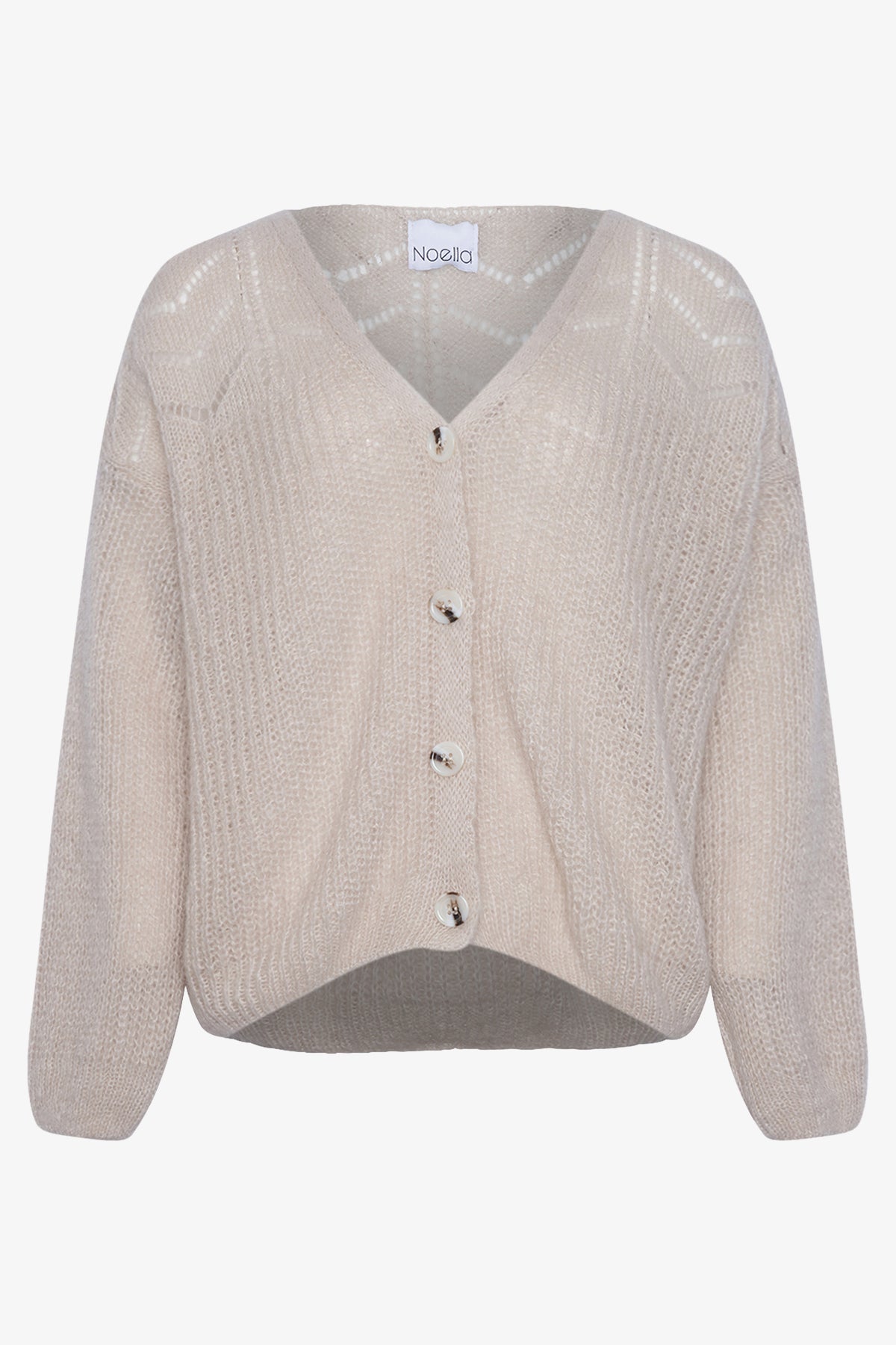 Noellas Jewel Knit Oatmeal. Køb Striktrøjer hos www.noellafashion.dk