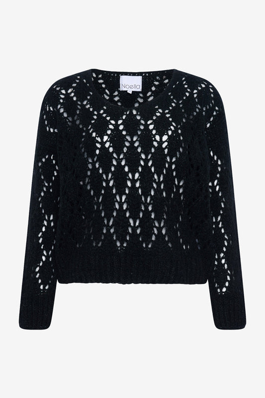 Noellas Jillian Knit Black. Køb Striktrøjer hos www.noellafashion.dk