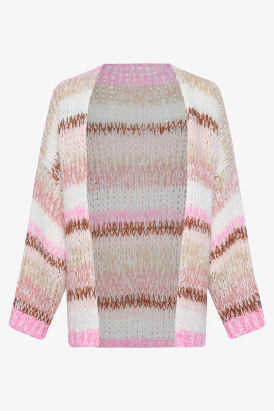 Noellas Jolee Knit Cardigan Oakleigh Rose Stripe. Køb Cardigans hos www.noellafashion.dk