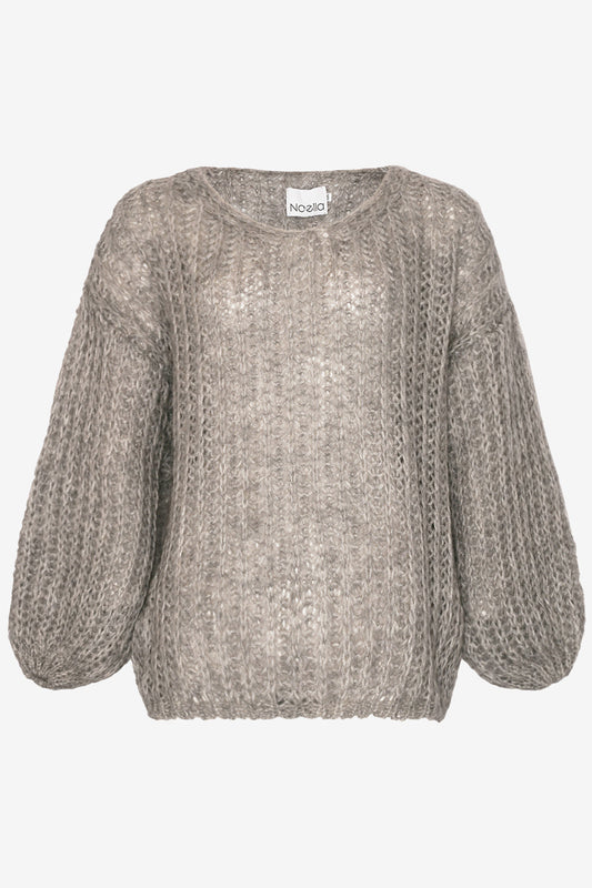 Noellas Joseph Knit Sweater Light Grey. Køb Striktrøjer hos www.noellafashion.dk