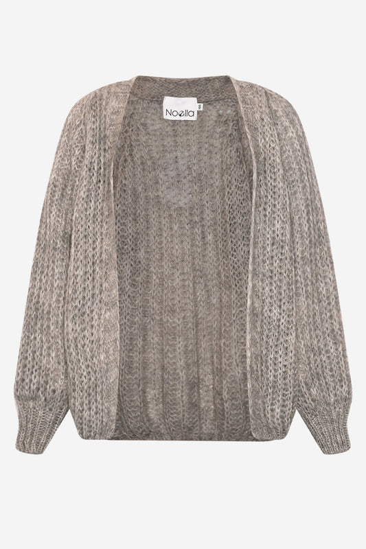 Noellas Joseph Knit Cardigan Grey Mix. Køb Striktrøjer hos www.noellafashion.dk