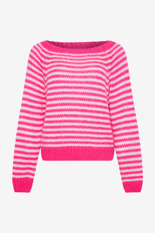 Noellas Jovie Knit Pink Sugar Stripe. Køb Striktrøjer hos www.noellafashion.dk