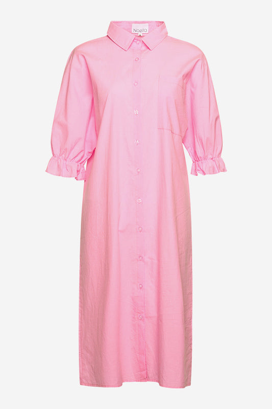 Noellas Joy Shirt Dress Pink. Køb Kjoler hos www.noellafashion.dk