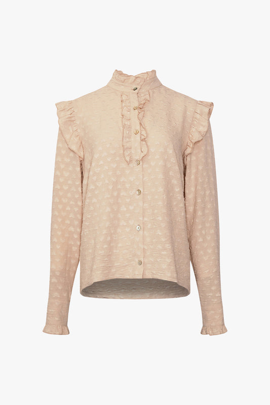 Noellas Jubilee Shirt Oyster. Køb Bluser hos www.noellafashion.dk